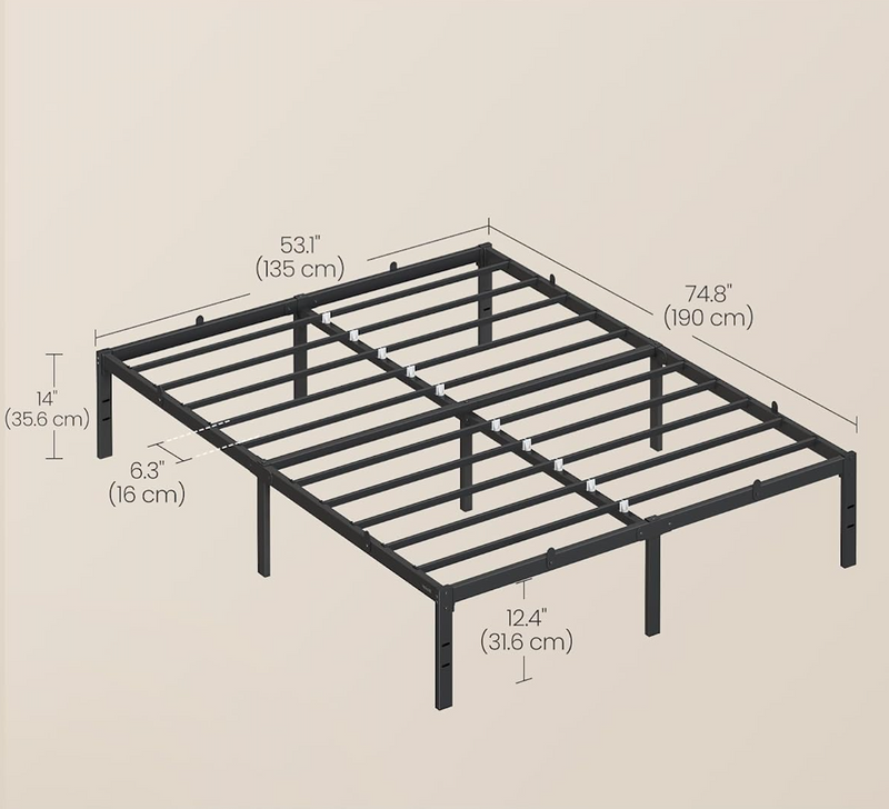 Modern Metal Bed Base – Double