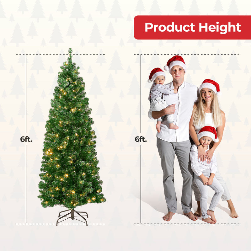 Sleek Fir Pre-Lit Christmas Tree - 180cm (6Ft)