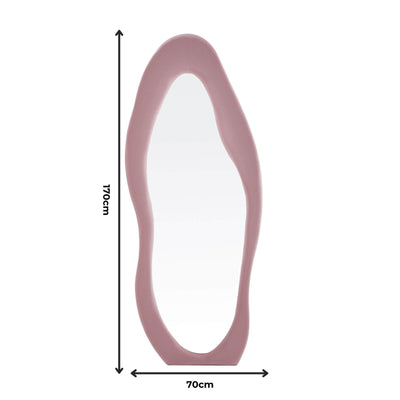 Solea Asymmetrical Full Length Dressing Mirror - Pink