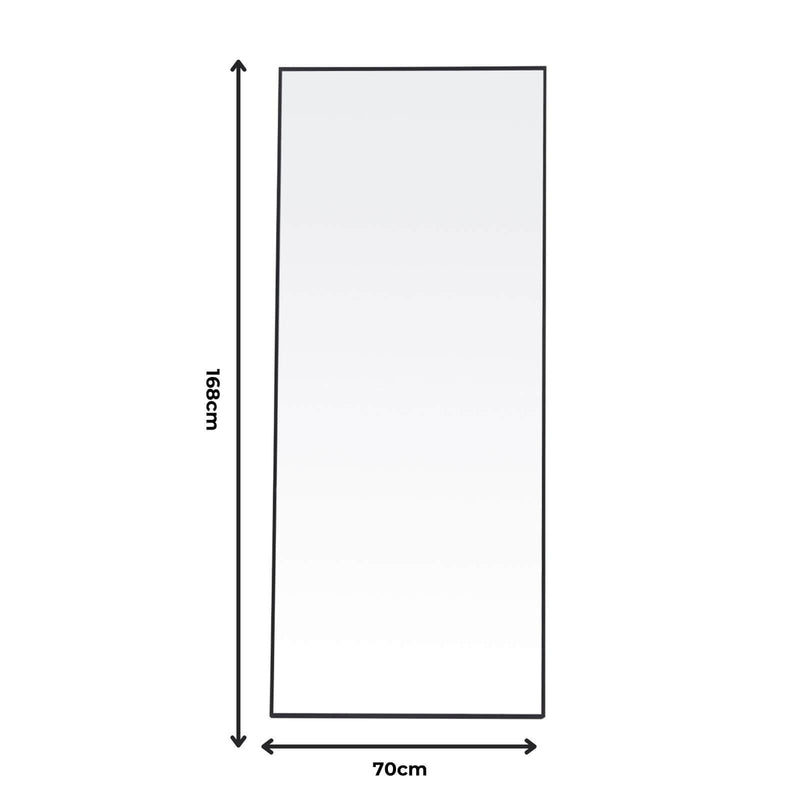 Sorelle Rectangular Full Length Standing Mirror - Black