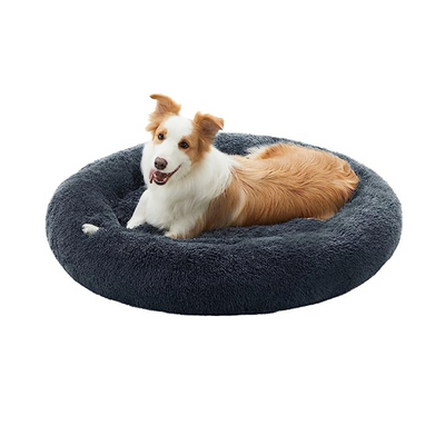 Fluffy Calming Pet Bed XX-Large - Dark Grey