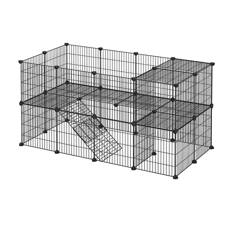 2-Floor Metal Mesh Pet Playpen