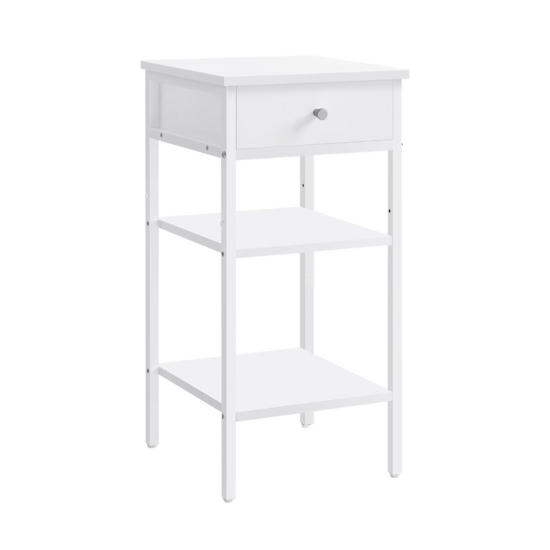Vasagle Tall Bedside Table - White