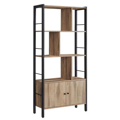 Vasagle Bookshelf With Cabinet - Oak