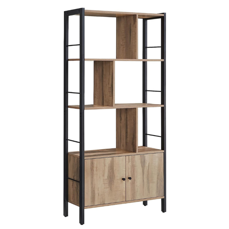 Vasagle Bookshelf With Cabinet - Oak