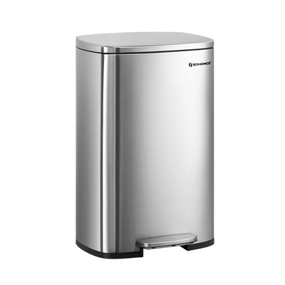 Kitchen Rubbish Bin 50L Silver