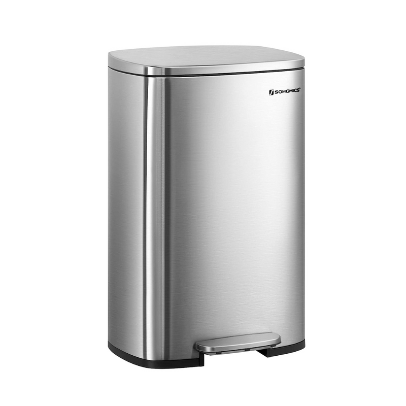 Kitchen Rubbish Bin 50L Silver