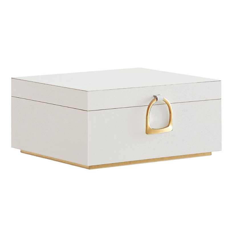 Jewellery Box With Handle - White