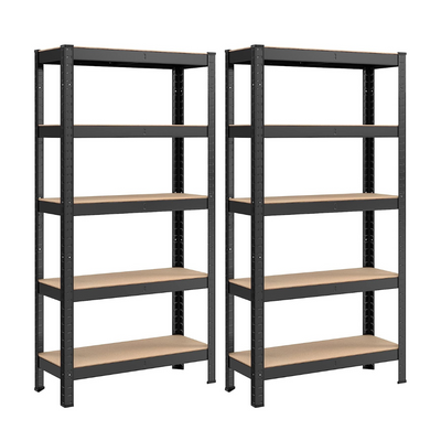5-Tier Boltless Shelving Unit 30 x 75 x 150 cm (Set of 2)