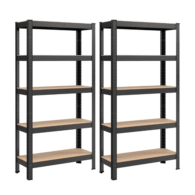 5-Tier Boltless Shelving Unit 30 x 75 x 150 cm (Set of 2)