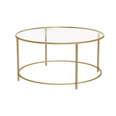 Vasagle Nyla Round Glass Coffee Table