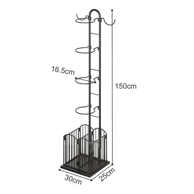 Ball Holder Storage Rack Organiser Black