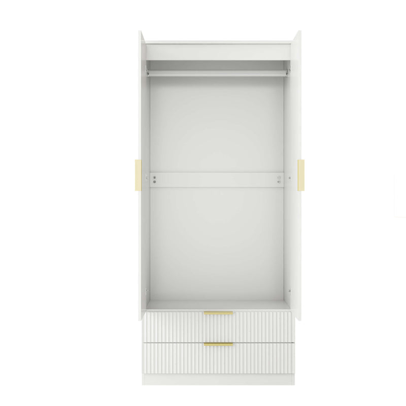 Elba 2-Door Wardrobe – White Matte