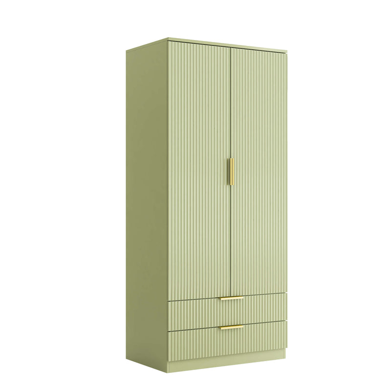 Elba 2-Door Wardrobe – Green Matte