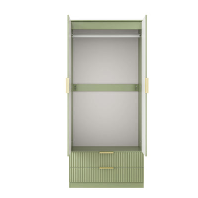Elba 2-Door Wardrobe – Green Matte