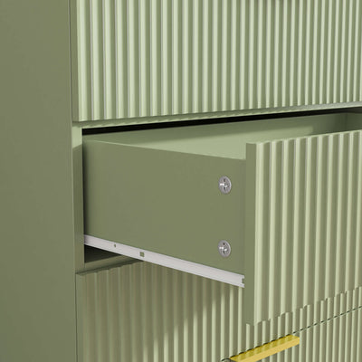 Elba 5-Drawer Chest – Green Matte