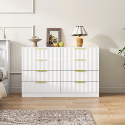 Elba 8-Drawer Chest – White Matte