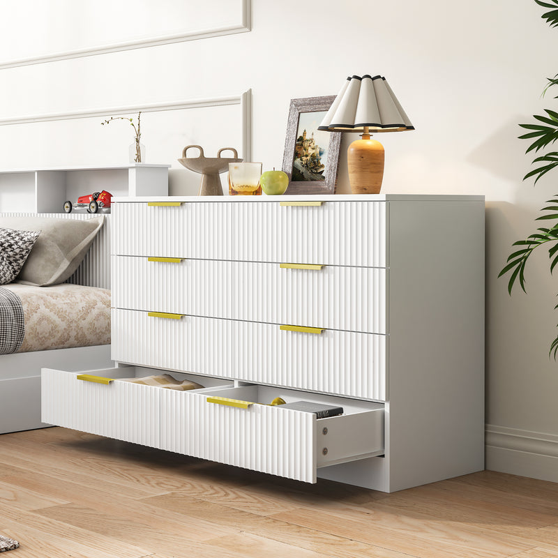 Elba 8-Drawer Chest – White Matte