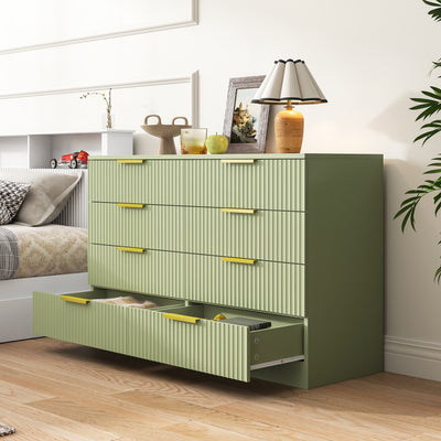 Elba 8-Drawer Chest – Green Matte