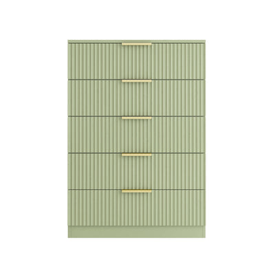 Elba 5-Drawer Chest – Green Matte