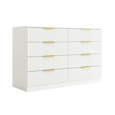 Elba 8-Drawer Chest – White Matte