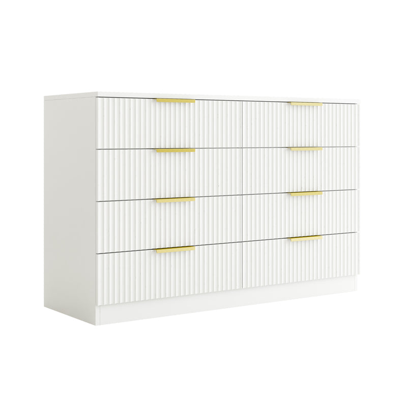 Elba 8-Drawer Chest – White Matte