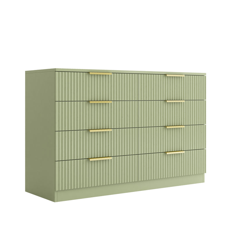 Elba 8-Drawer Chest – Green Matte