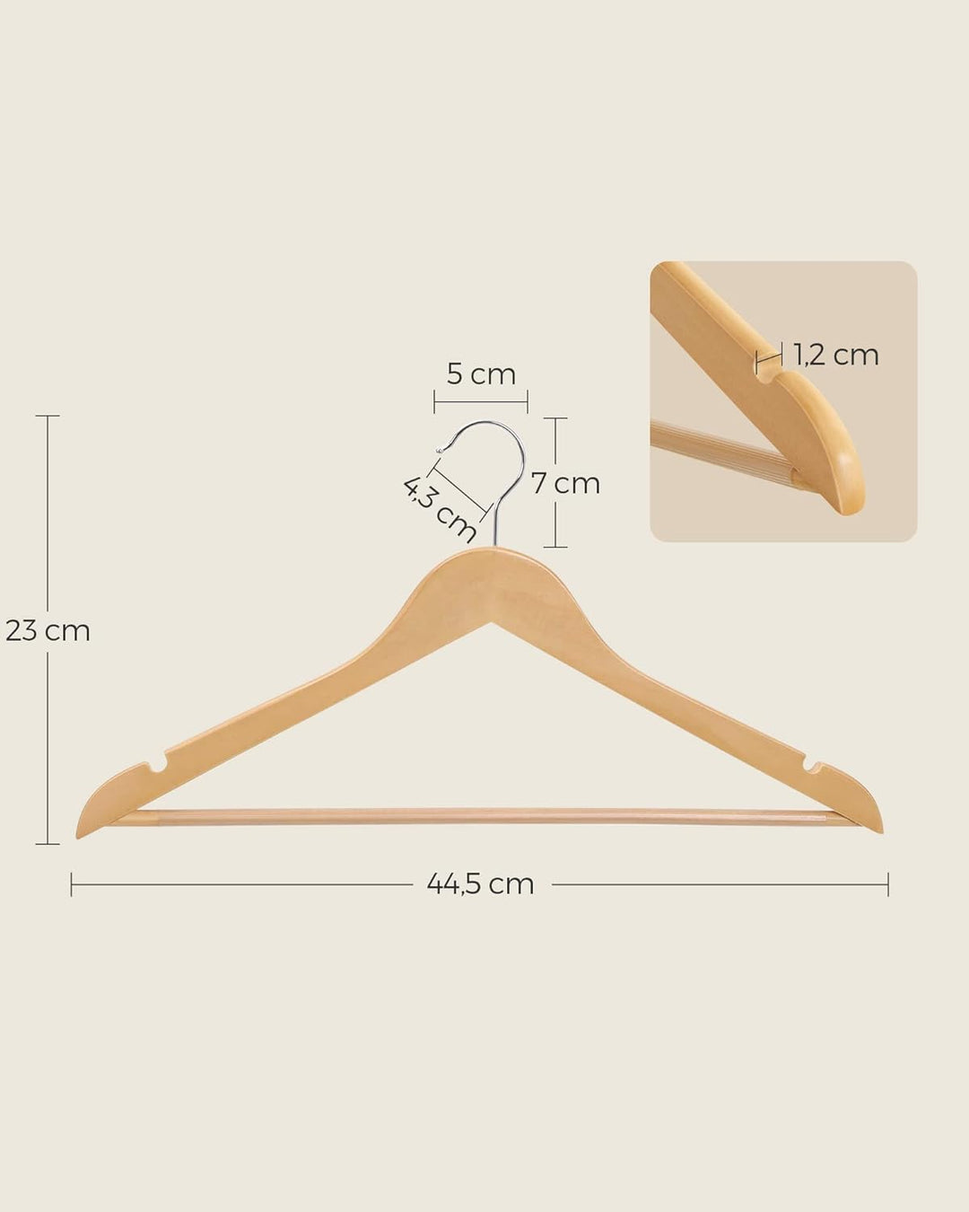 Standard Hanger Size Cm