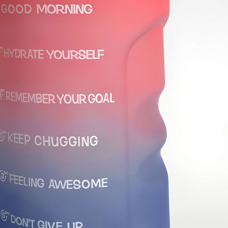 3.8 Liters Motivational Water Bottle Pink & Blue