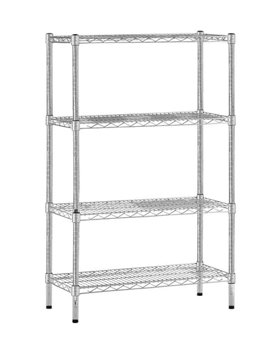 Chrome Wire Storage 4-Tier Shelves 75cm x 35cm x 120cm