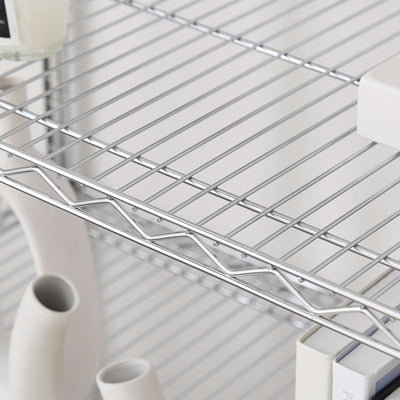 Chrome Wire Storage 4-Tier Shelves 60cm x 35cm x 120cm