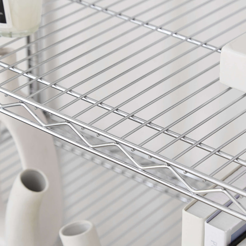 Chrome Wire Storage 4-Tier Shelves 60cm x 35cm x 120cm