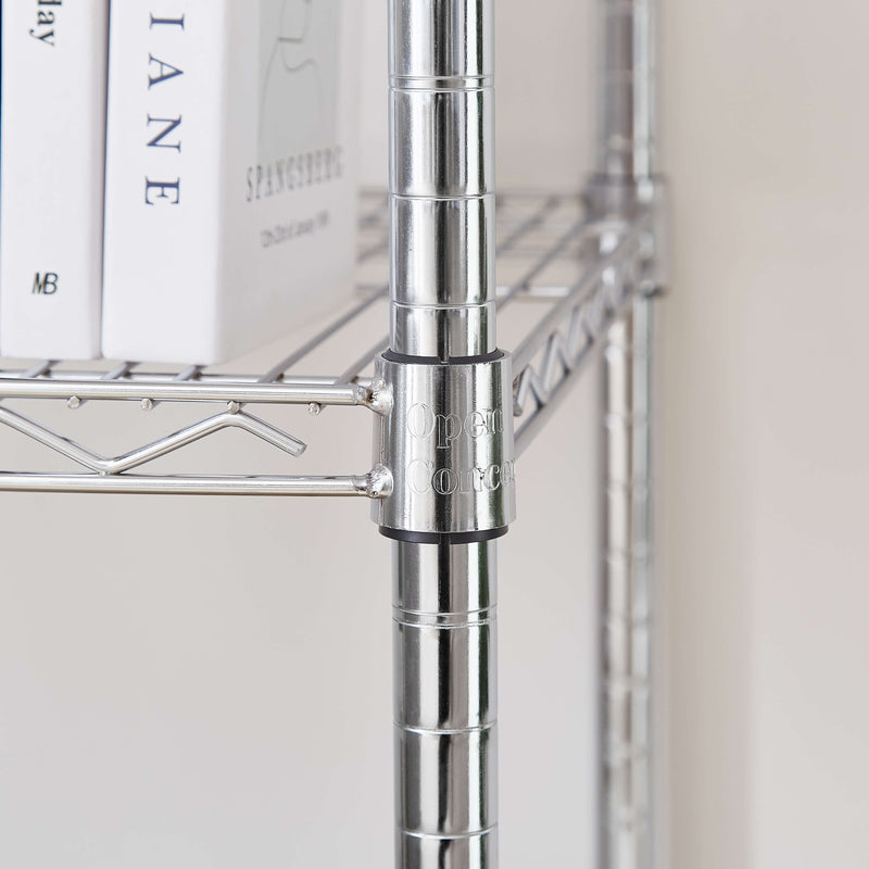 Chrome Wire Storage 4-Tier Shelves 90cm x 45cm 120cm