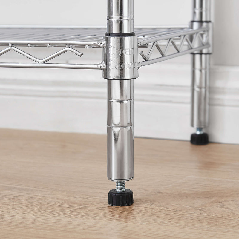 Chrome Wire Storage 3-Tier Shelves 60cm x 35cm x75cm