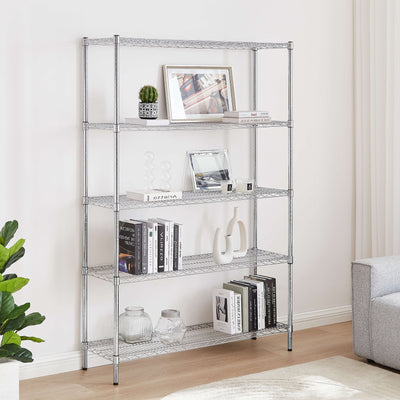 Chrome Wire Storage 6-Tier Shelves 120cm x 35cm x 180cm