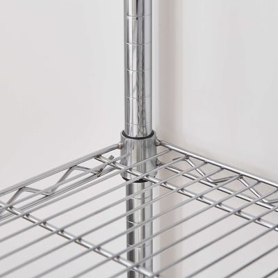 Chrome Wire Storage 3-Tier Shelves 60cm x 35cm x75cm