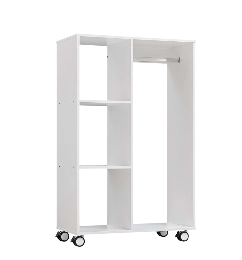 Mariam Mobile Open Wardrobe - White