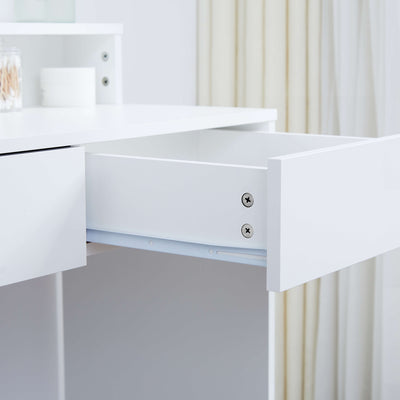 Ella Dressing Table with LED Lights & Stool – White