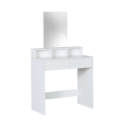 Aria Dressing Table with Mirror – White