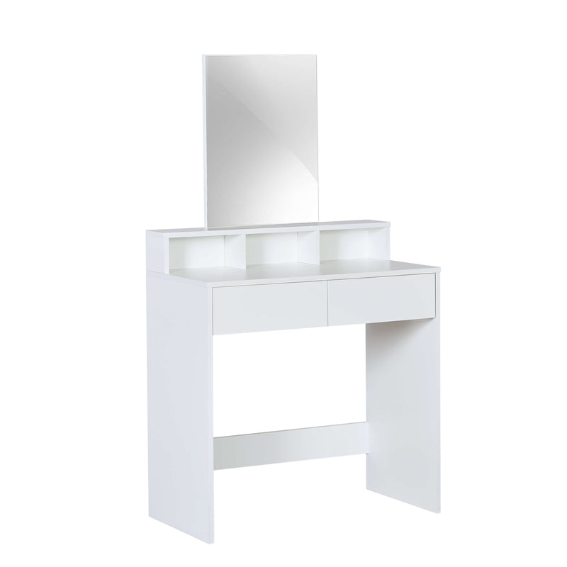 Aria Dressing Table with Mirror – White