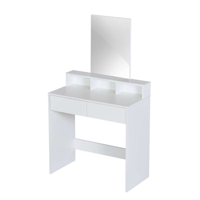 Aria Dressing Table with Mirror – White