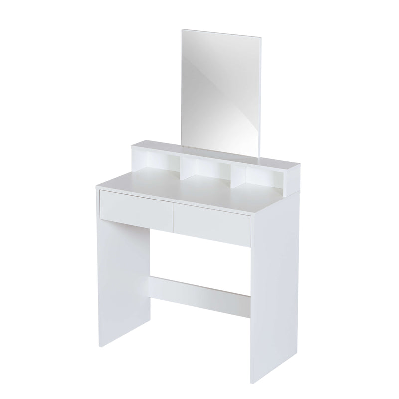 Aria Dressing Table with Mirror – White