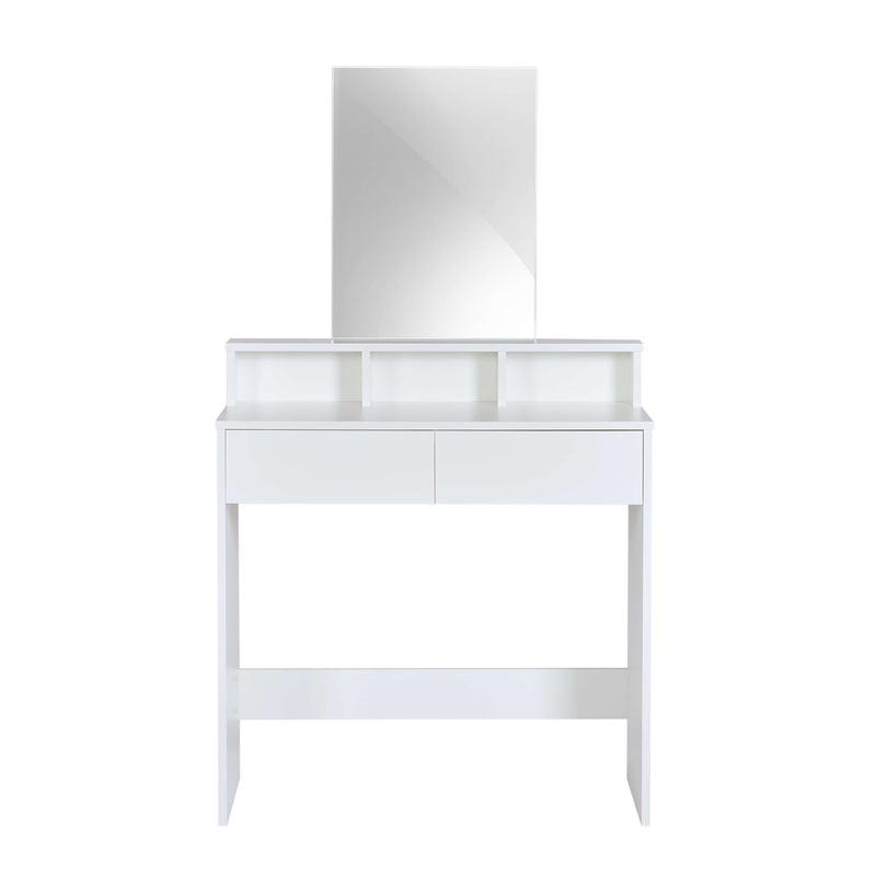 Aria Dressing Table with Mirror – White