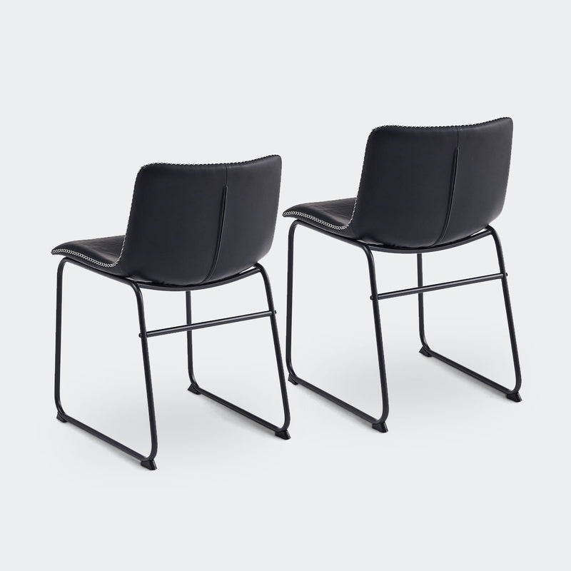 Black Adele dining chair set – sleek and versatile design