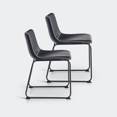 Elegant Adele dining chairs in black finish – pack of 2