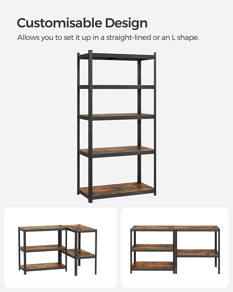 Yaheetech Scaffale Metallo Garage Scaffalatura Metalliche 150x70x30 cm a 5 Ripiani Scaffali da Magazzino Regolabili Carico Massimo per Ripiano 150 KG Yaheetech Scaffale Metallo Garage Scaffalatura Metalliche 150x70x30 cm a 5 Ripiani Scaffali da Magazzino Regolabili Carico Massimo per Ripiano 150 KG