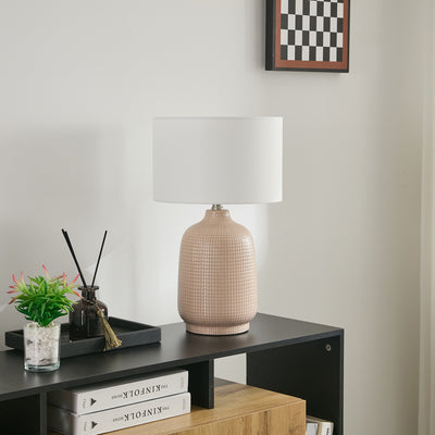 Grey beige Arlo Table Lamp for modern NZ interiors