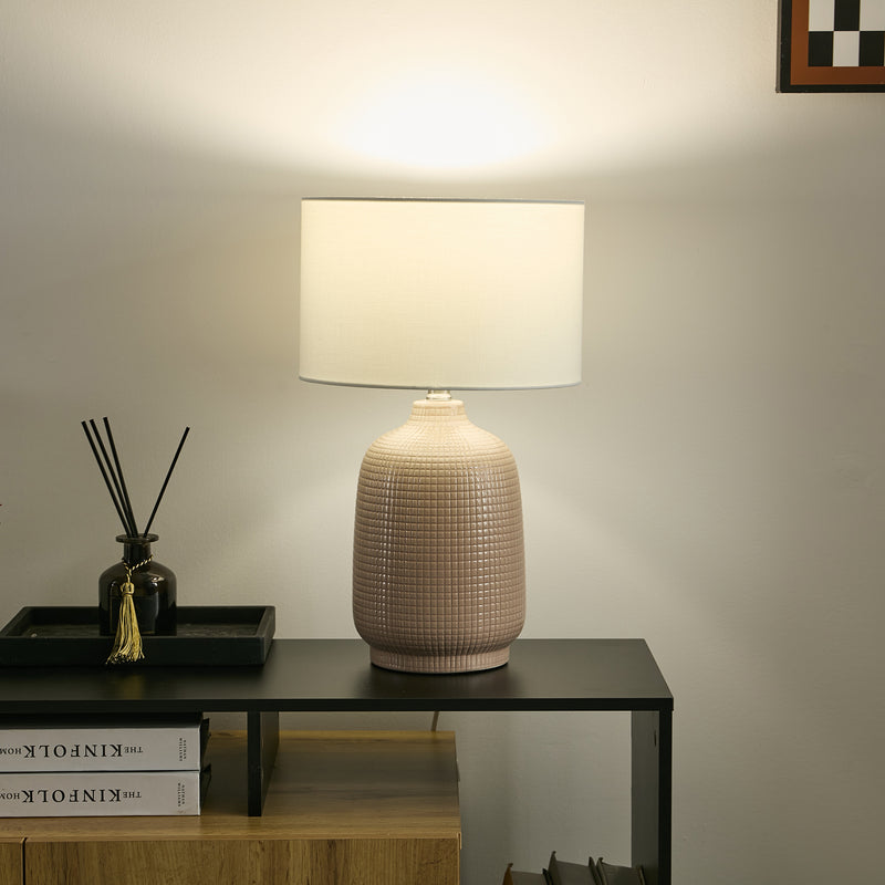Elegant Arlo Table Lamp in grey beige – perfect for New Zealand homes