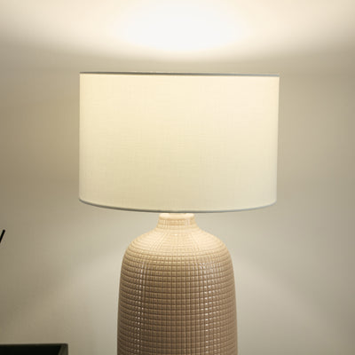 Grey beige ceramic table lamp – Arlo range for NZ lighting needs