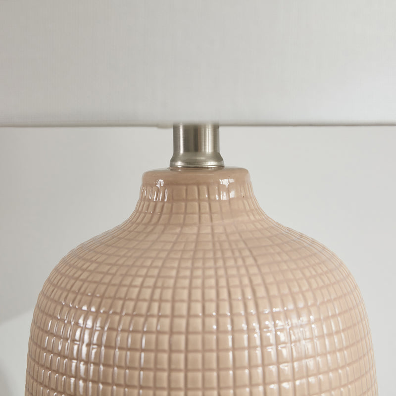 Stylish grey beige table lamp – Arlo ceramic lamp in NZ